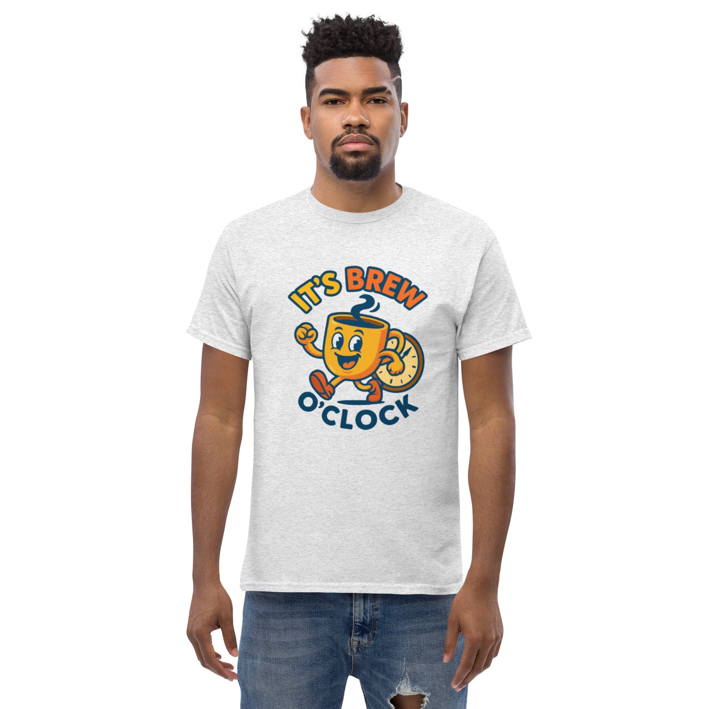 Unisex Classic Tee - 100% Cotton - Ash - Front