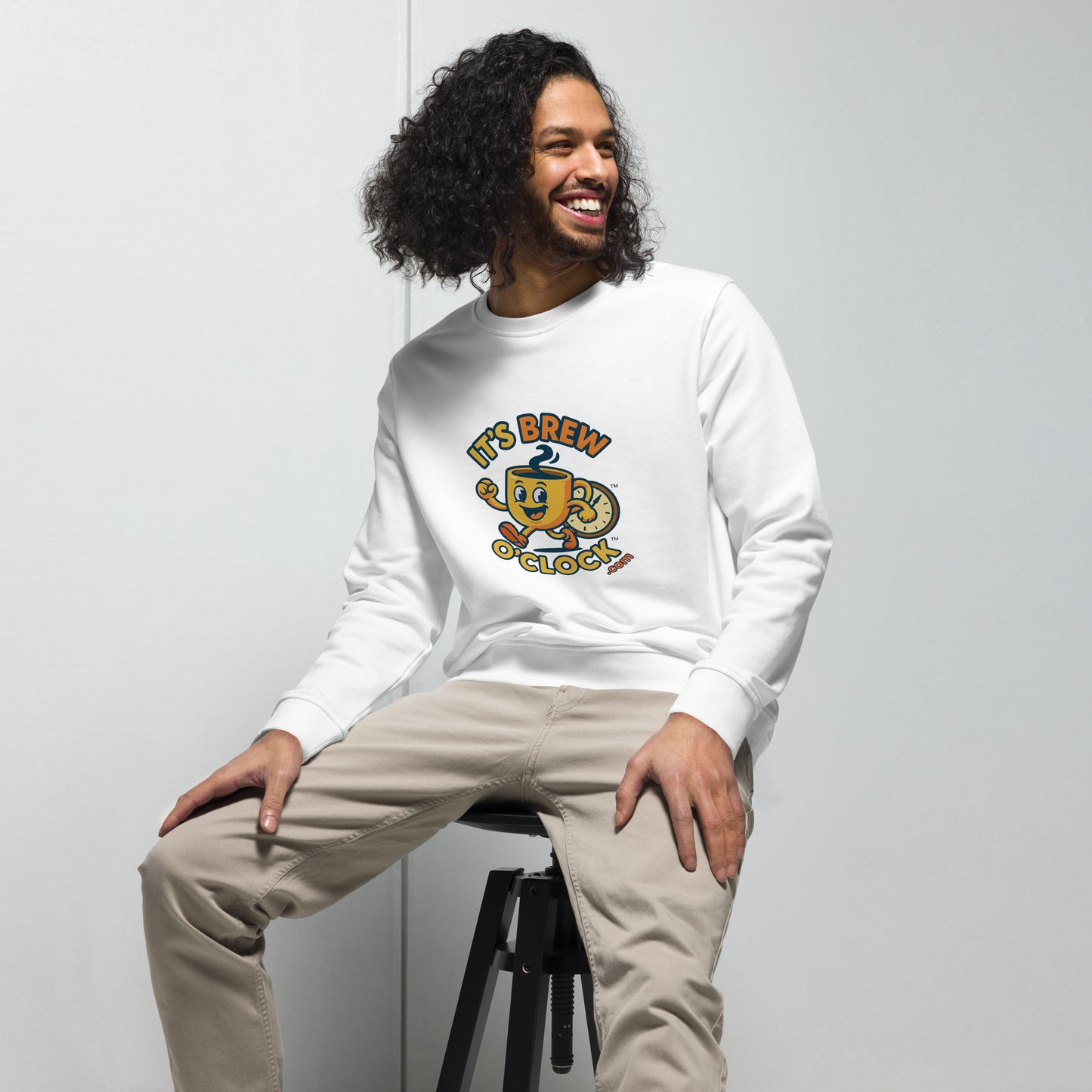 Unisex Sweatshirt - Organic Cotton/Polyester - White