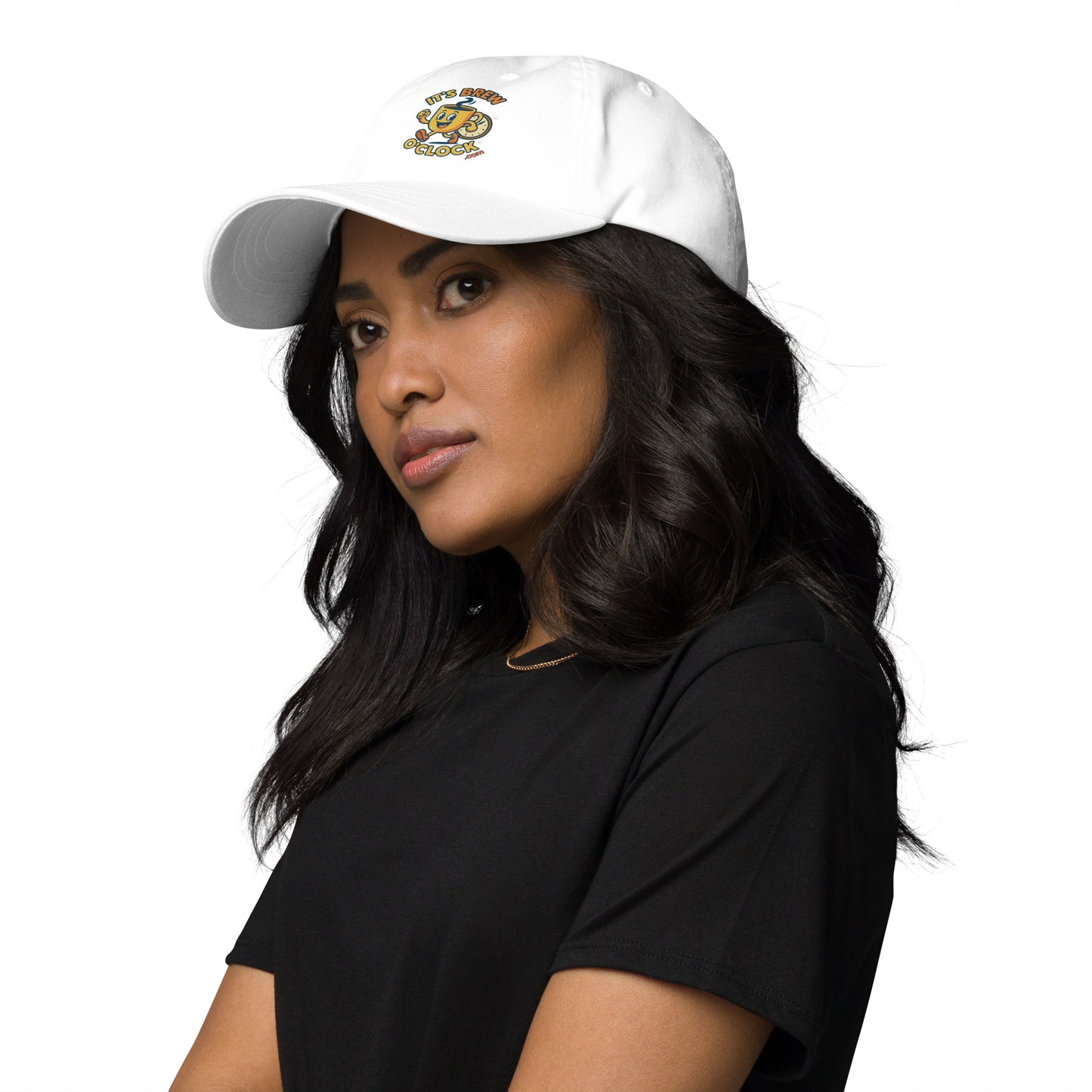 Classic Dad Hat  - White - Left