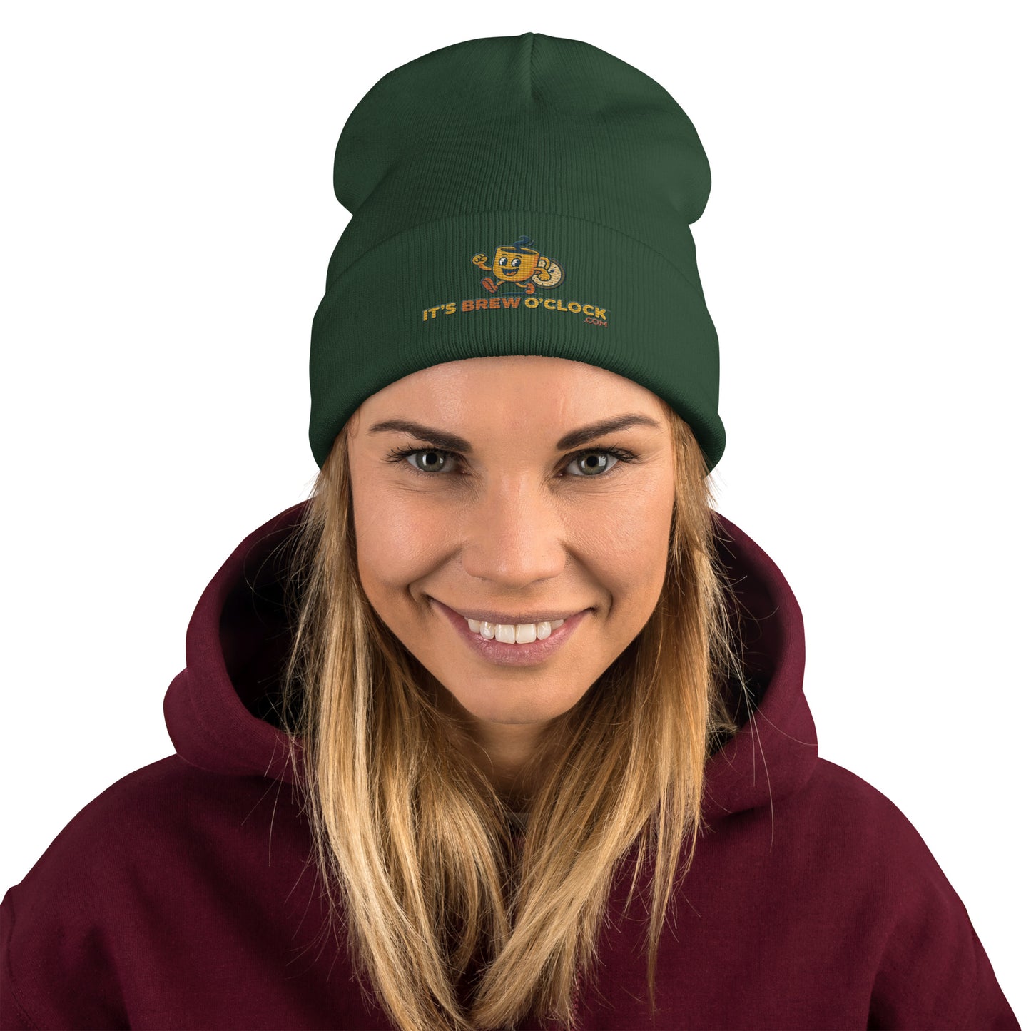 Knit Beanie - Dark Green