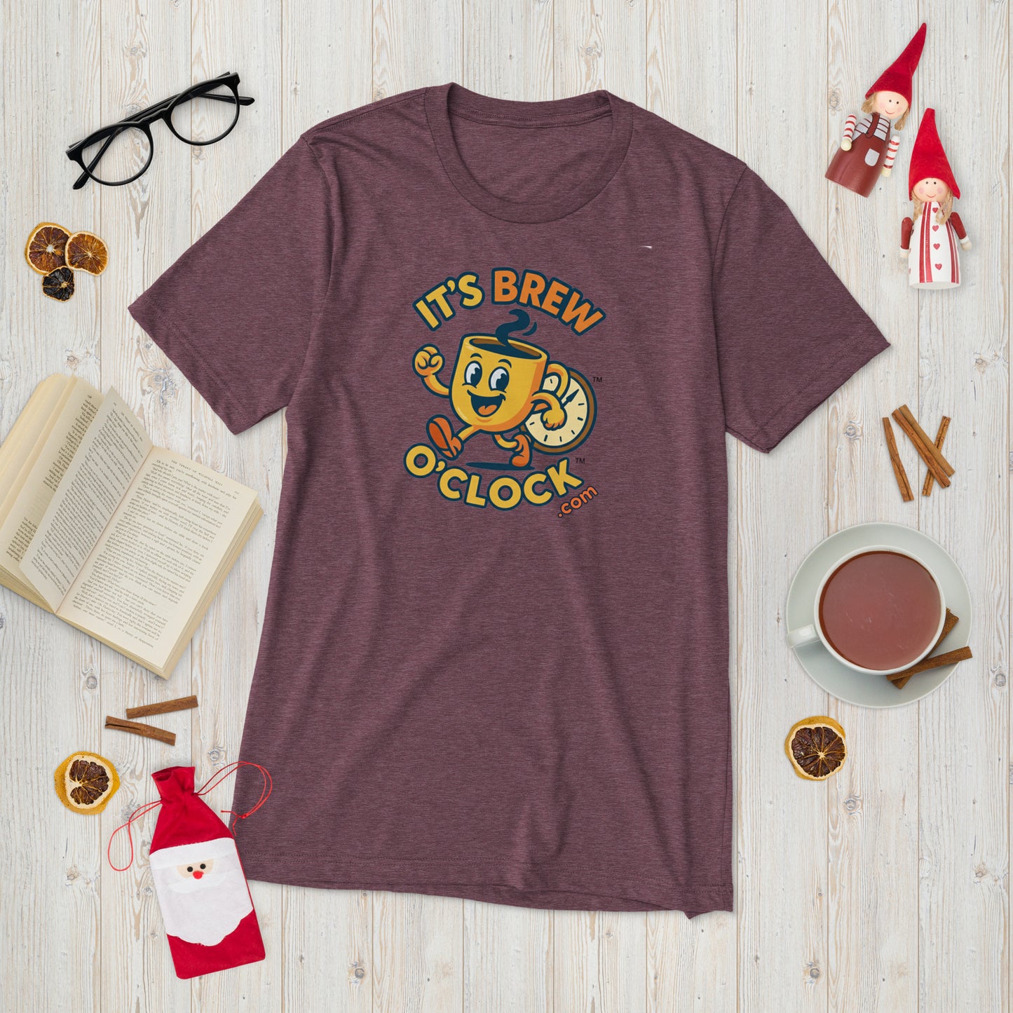 Short Sleeve T-Shirt - Pre-Shrunk - Maroon TriBlend