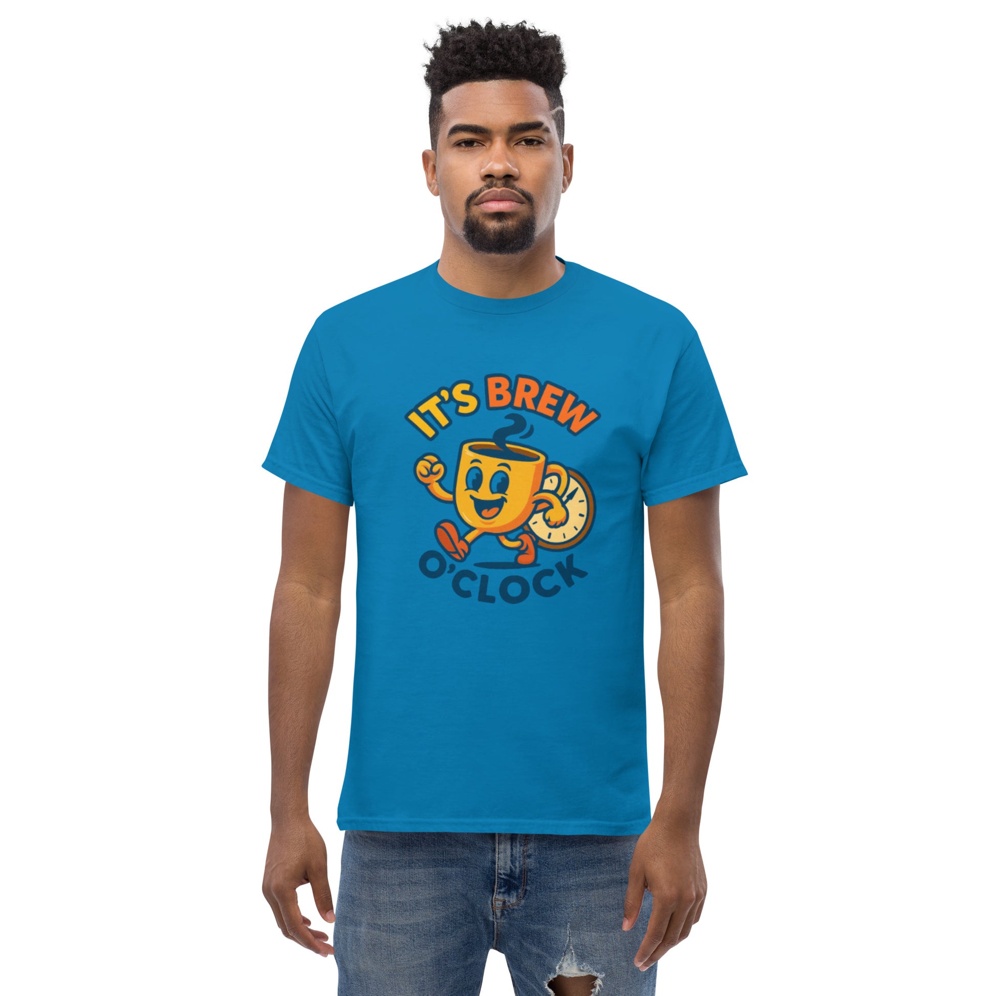 Unisex Classic Tee - 100% Cotton -Sapphire - Front