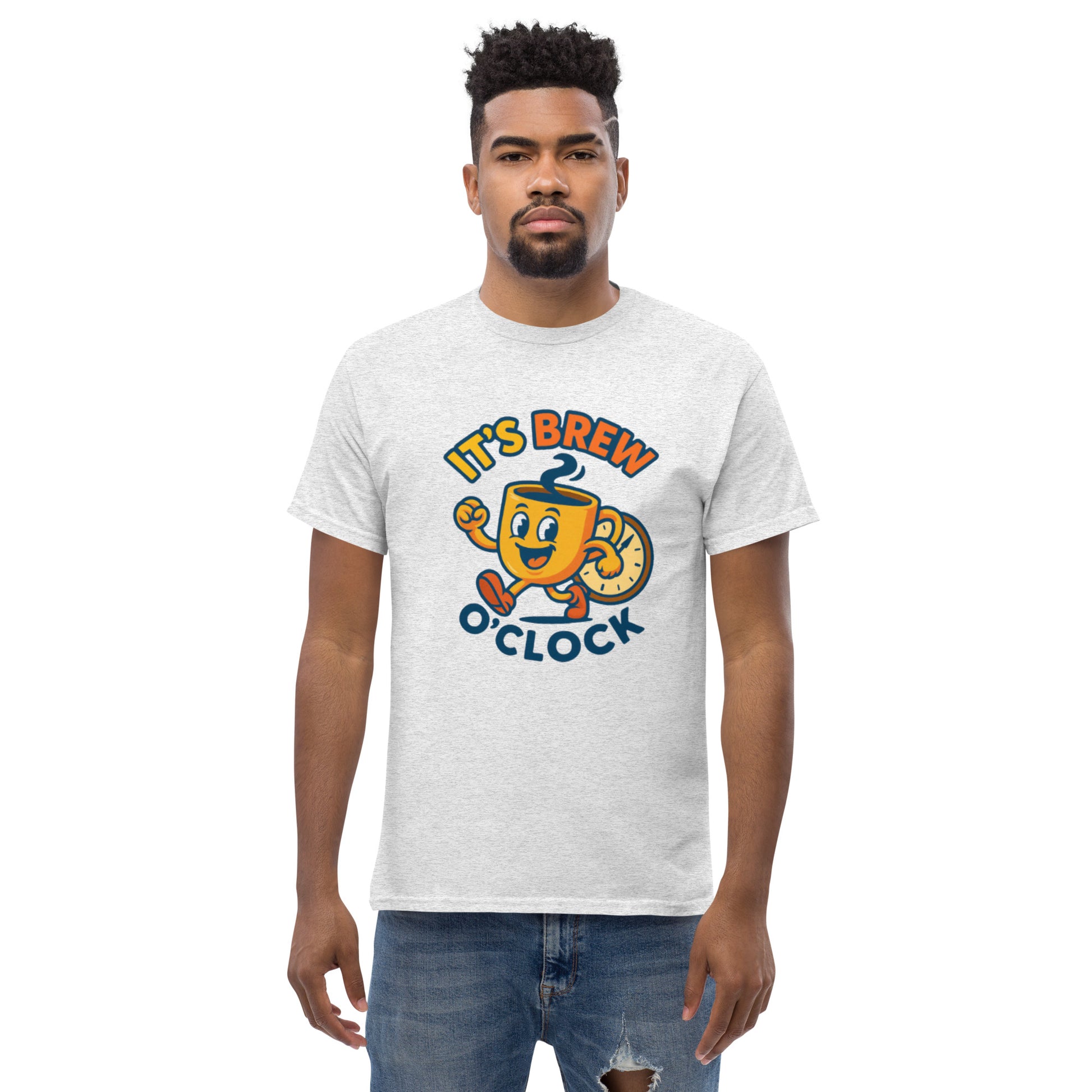 Unisex Classic Tee - 100% Cotton - Ash - Front