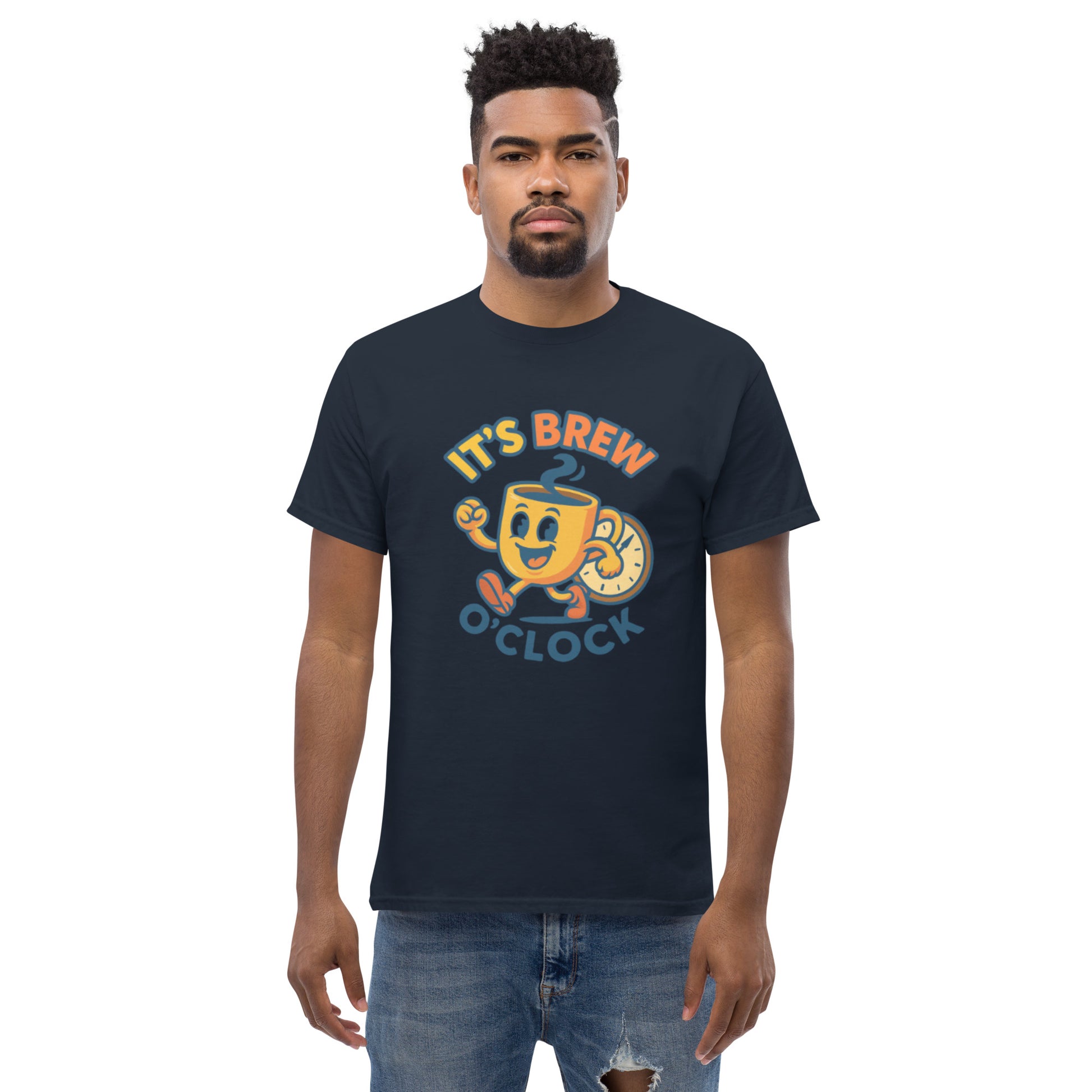 Unisex Classic Tee - 100% Cotton - Navy - Front