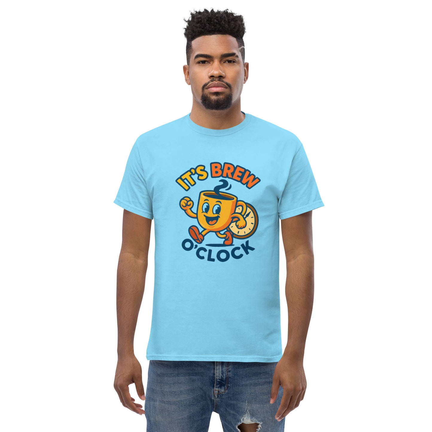 Unisex Classic Tee - 100% Cotton - Sky - Front
