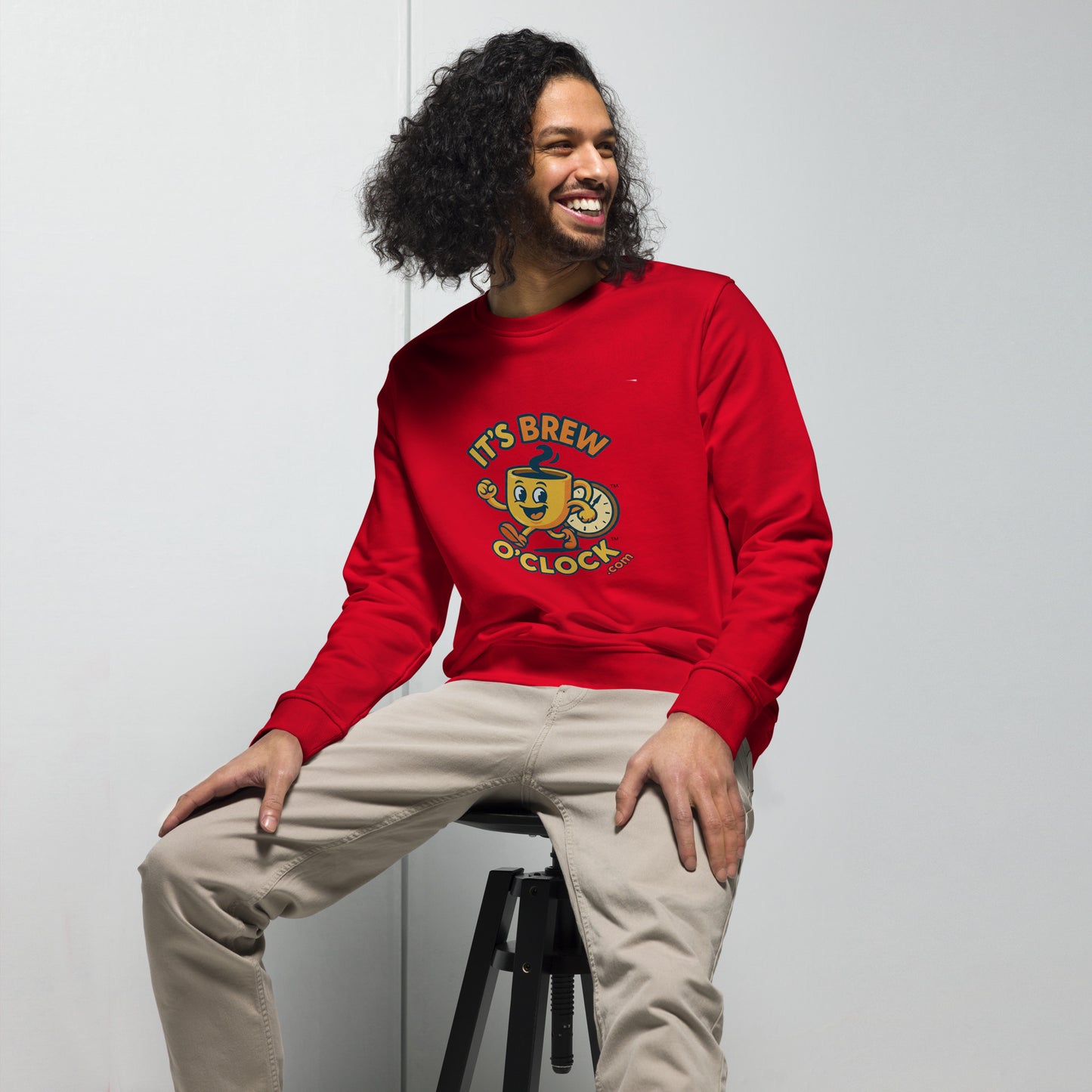 Unisex Sweatshirt - Organic Cotton/Polyester - Red