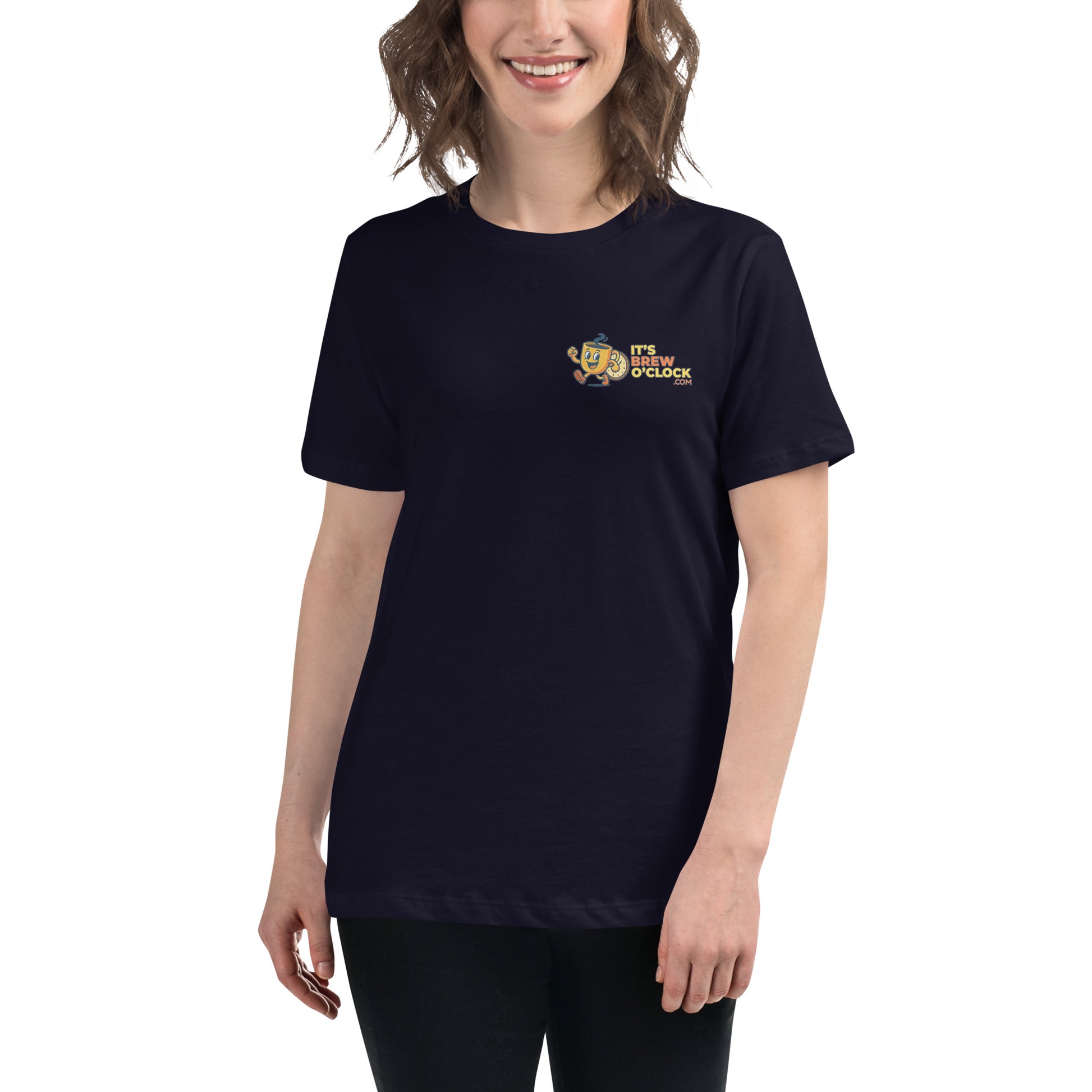 Women's Relaxed T-Shirt - Pre-Shrunk - Navy - Front