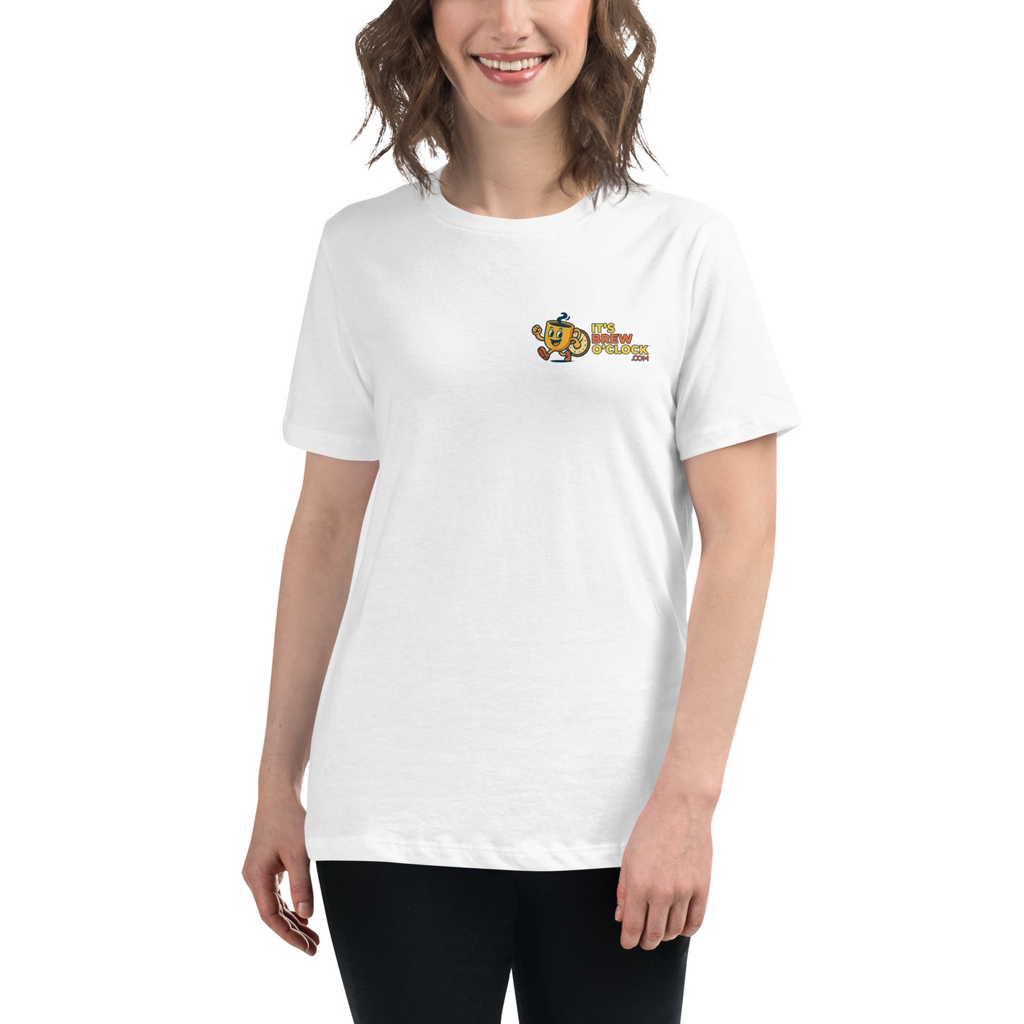 Women's Relaxed T-Shirt - Pre-Shrunk - White - Front - Small Logo
